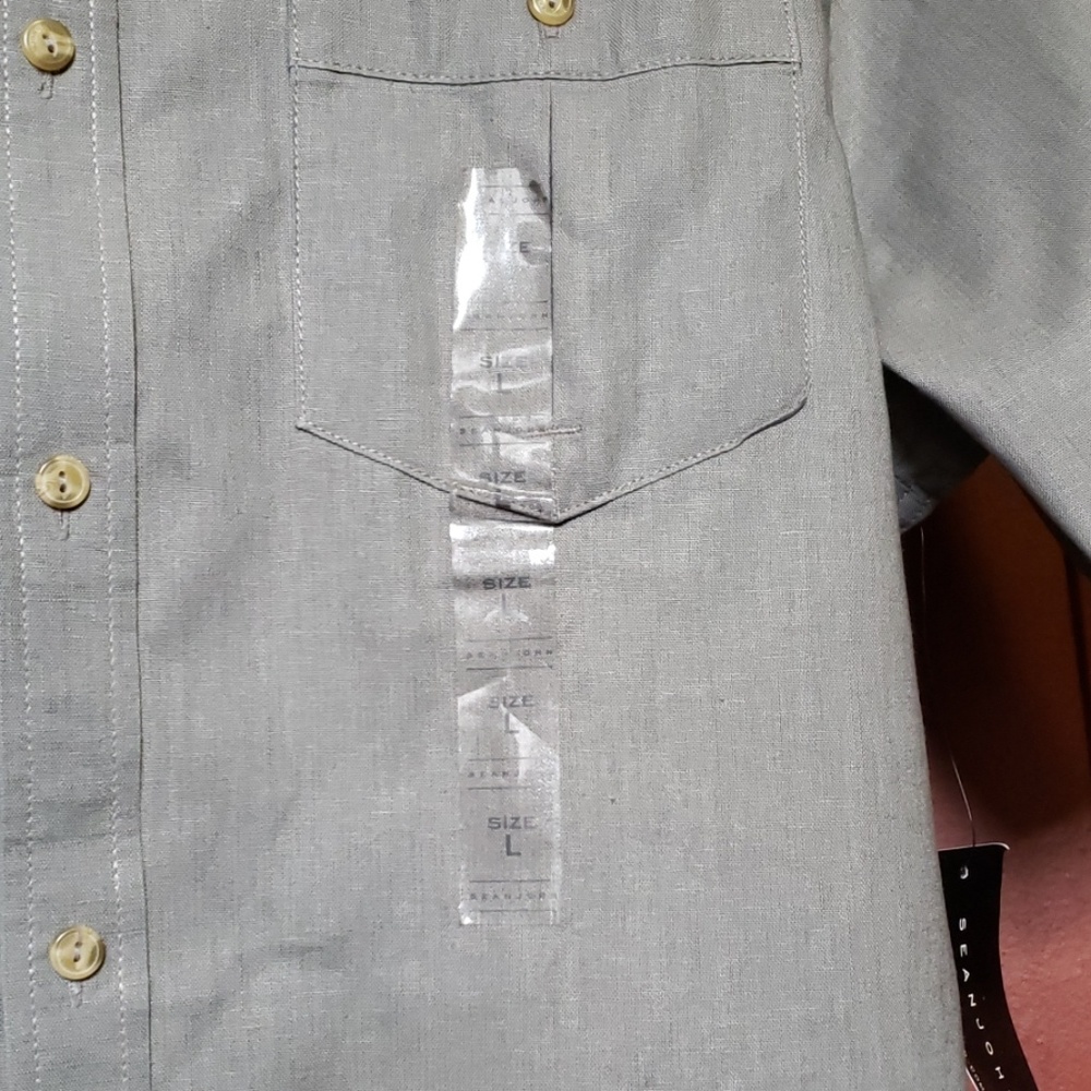 SEAN JOHN GRAY SHORT SLEEVE SHIRT SZ L - Picture 5 of 8